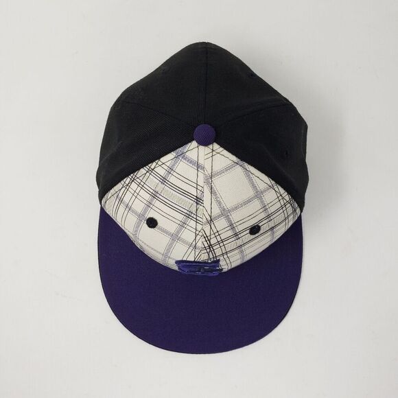 Seattle Mariners MLB Black White Purple New Era 59Fifty Fitted Hat Size 7 1/8 - Picture 2 of 7